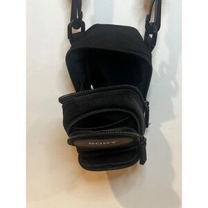 Sony Cyber-shot Camera Bag Black Padded Carrying Case with Strap Accessory Pouch